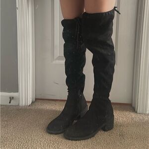 Elegant Black Over the Knee Boots